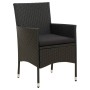 Set comedor de jardín 9 piezas y cojines ratán sintético negro de , Conjuntos de jardín - Ref: Foro24-3094871, Precio: 779,92...