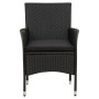 Set comedor de jardín 9 piezas y cojines ratán sintético negro de , Conjuntos de jardín - Ref: Foro24-3094871, Precio: 779,92...