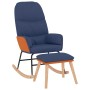 Silla mecedora con reposapiés tela azul von , Schaukelstühle - Ref: Foro24-3097405, Preis: 150,89 €, Rabatt: %