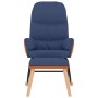 Silla mecedora con reposapiés tela azul von , Schaukelstühle - Ref: Foro24-3097405, Preis: 150,89 €, Rabatt: %