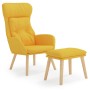 Sillón de relax con taburete tela amarillo mostaza by , Armchairs - Ref: Foro24-3097757, Price: 143,68 €, Discount: %