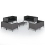 Set muebles jardín 9 pzas y cojines ratán sintético gris oscuro de , Conjuntos de jardín - Ref: Foro24-3099809, Precio: 707,9...