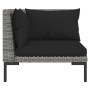 Set muebles jardín 9 pzas y cojines ratán sintético gris oscuro de , Conjuntos de jardín - Ref: Foro24-3099809, Precio: 707,9...
