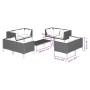 Set muebles jardín 9 pzas y cojines ratán sintético gris oscuro de , Conjuntos de jardín - Ref: Foro24-3099809, Precio: 718,52 €