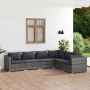 Set de muebles de jardín 6 pzas y cojines ratán sintético gris de , Conjuntos de jardín - Ref: Foro24-3101717, Precio: 716,24...