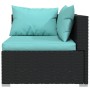 Set sofás de jardín 6 piezas y cojines ratán sintético negro von , Gartensets - Ref: Foro24-3101937, Preis: 648,03 €, Rabatt: %