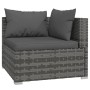 Set de muebles de jardín 9 pzas y cojines ratán sintético gris by , Garden sets - Ref: Foro24-3102749, Price: 1,00 €, Discoun...