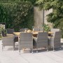 Juego de comedor de jardín 9 piezas con cojines gris de , Conjuntos de jardín - Ref: Foro24-3103587, Precio: 832,31 €, Descue...