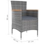 Juego de comedor de jardín 9 piezas con cojines gris de , Conjuntos de jardín - Ref: Foro24-3103587, Precio: 832,31 €, Descue...