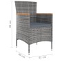 Juego de comedor de jardín 9 piezas con cojines gris by , Garden sets - Ref: Foro24-3103601, Price: 947,94 €, Discount: %