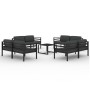 Set muebles de jardín 9 pzas y cojines aluminio gris antracita von , Gartensets - Ref: Foro24-3107830, Preis: 1,00 €, Rabatt: %