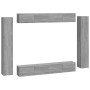 Set de muebles para TV 8 pzas madera contrachapada gris Sonoma de , Muebles TV - Ref: Foro24-3114300, Precio: 397,12 €, Descu...