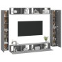 Set de muebles para TV 8 pzas madera contrachapada gris Sonoma de , Muebles TV - Ref: Foro24-3114300, Precio: 397,12 €, Descu...