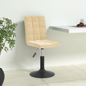Sillas de comedor giratorias 4 unidades terciopelo crema de , Sillas de comedor - Ref: Foro24-3089288, Precio: 218,91 €, Desc...