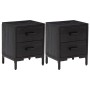 Mesitas de noche 2 uds madera maciza de pino negro 36x30x45 cm de , Mesitas de noche - Ref: Foro24-3120339, Precio: 173,73 €,...