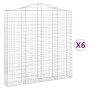 Cestas de gaviones 6 uds forma de arco hierro 200x30x200/220 cm by , Pots and planters - Ref: Foro24-3145539, Price: 804,21 €...