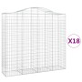Cestas gaviones 18 uds forma de arco hierro 200x50x180/200 cm von , Töpfe und Pflanzgefäße - Ref: Foro24-3145738, Preis: 2,00...