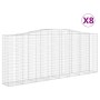 Cestas de gaviones 8 uds forma de arco hierro 400x50x160/180 cm von , Töpfe und Pflanzgefäße - Ref: Foro24-3146001, Preis: 1,...