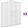 Cestas de gaviones 8 uds forma de arco hierro 200x30x220/240 cm by , Pots and planters - Ref: Foro24-3146242, Price: 1,00 €, ...