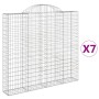 Cestas de gaviones 7 uds forma de arco hierro 200x30x180/200 cm von , Töpfe und Pflanzgefäße - Ref: Foro24-3146199, Preis: 85...