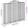 Cestas gaviones 2 uds forma de arco hierro 200x30x160/180 cm von , Töpfe und Pflanzgefäße - Ref: Foro24-3146173, Preis: 207,7...