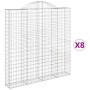 Cestas de gaviones 8 uds forma de arco hierro 200x30x200/220 cm von , Töpfe und Pflanzgefäße - Ref: Foro24-3146221, Preis: 95...