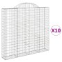 Cestas de gaviones 10 uds forma de arco hierro 200x30x180/200cm by , Pots and planters - Ref: Foro24-3146202, Price: 1,00 €, ...