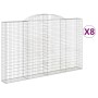 Cestas de gaviones 8 uds forma de arco hierro 300x30x180/200 cm von , Töpfe und Pflanzgefäße - Ref: Foro24-3146599, Preis: 1,...