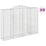 Cestas de gaviones 9 uds forma de arco hierro 300x50x200/220 cm von , Töpfe und Pflanzgefäße - Ref: Foro24-3146798, Preis: 1,...
