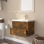 Mueble de baño con lavabo madera contrachapada roble ahumado von , Badezimmerwaschtische - Ref: Foro24-3152867, Preis: 154,83...