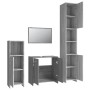 Set de muebles de baño 4 pzas madera contrachapada gris sonoma von , Badezimmermöbel - Ref: Foro24-3154404, Preis: 179,52 €, ...