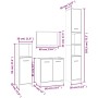 Set de muebles de baño 4 pzas madera contrachapada gris sonoma von , Badezimmermöbel - Ref: Foro24-3154404, Preis: 179,52 €, ...