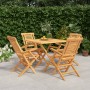 Juego de comedor para jardín 5 piezas madera maciza de teca by , Garden sets - Ref: Foro24-3155035, Price: 446,89 €, Discount: %