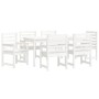 Juego de comedor de jardín 7 piezas madera maciza pino blanco von , Gartensets - Ref: Foro24-3154714, Preis: 608,64 €, Rabatt: %