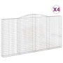 Cestas de gaviones 4 uds forma de arco hierro 400x30x200/220 cm von , Töpfe und Pflanzgefäße - Ref: Foro24-3146933, Preis: 99...