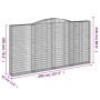 Cestas de gaviones 4 uds forma de arco hierro 400x30x200/220 cm von , Töpfe und Pflanzgefäße - Ref: Foro24-3146933, Preis: 99...