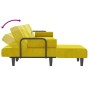 Sofá cama en forma de L terciopelo amarillo 260x140x70 cm by , Sofas - Ref: Foro24-3157246, Price: 366,53 €, Discount: %