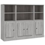 Aparador alto 3 piezas madera contrachapada gris Sonoma by , Sideboards - Ref: Foro24-3185309, Price: 207,77 €, Discount: %