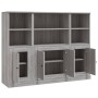 Aparador alto 3 piezas madera contrachapada gris Sonoma by , Sideboards - Ref: Foro24-3185309, Price: 207,77 €, Discount: %