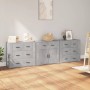 Aparadores 3 piezas madera contrachapada gris hormigón by , Sideboards - Ref: Foro24-3185427, Price: 278,01 €, Discount: %