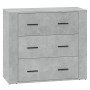 Aparadores 3 piezas madera contrachapada gris hormigón by , Sideboards - Ref: Foro24-3185427, Price: 278,01 €, Discount: %