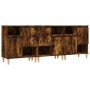 Aparadores 3 uds madera contrachapada roble ahumado 60x35x70 cm von , Sideboards - Ref: Foro24-3185740, Preis: 204,88 €, Raba...