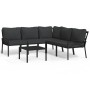 Juego de muebles de jardín 6 piezas acero con cojines gris von , Gartensets - Ref: Foro24-3187952, Preis: 563,10 €, Rabatt: %