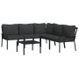 Juego de muebles de jardín 6 piezas acero con cojines gris von , Gartensets - Ref: Foro24-3187952, Preis: 563,10 €, Rabatt: %