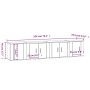 Set de muebles de TV 4 pzas madera contrachapada roble ahumado von , TV-Möbel - Ref: Foro24-3188435, Preis: 120,46 €, Rabatt: %