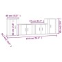 Set de muebles de TV 4 pzas madera contrachapada roble ahumado von , TV-Möbel - Ref: Foro24-3188547, Preis: 142,76 €, Rabatt: %