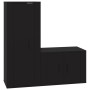 Set de muebles para TV 2 piezas madera contrachapada negro von , TV-Möbel - Ref: Foro24-3188719, Preis: 102,32 €, Rabatt: %