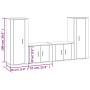 Set de muebles de TV 4 pzas madera contrachapada roble ahumado von , TV-Möbel - Ref: Foro24-3188771, Preis: 175,44 €, Rabatt: %