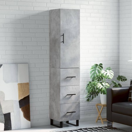 Aparador de madera contrachapada gris hormigón 34,5x34x180 cm von , Sideboards - Ref: Foro24-3198877, Preis: 118,62 €, Rabatt: %