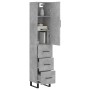 Aparador de madera contrachapada gris hormigón 34,5x34x180 cm von , Sideboards - Ref: Foro24-3198877, Preis: 118,62 €, Rabatt: %